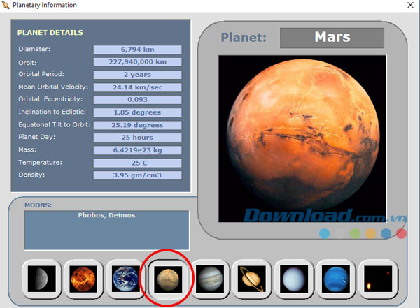 Planet hours. Solar System Simulator. Info Planet.