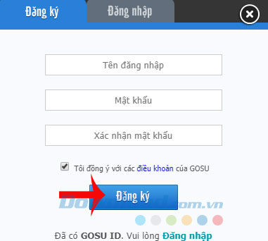 Đăng ký tài khoản GOSU