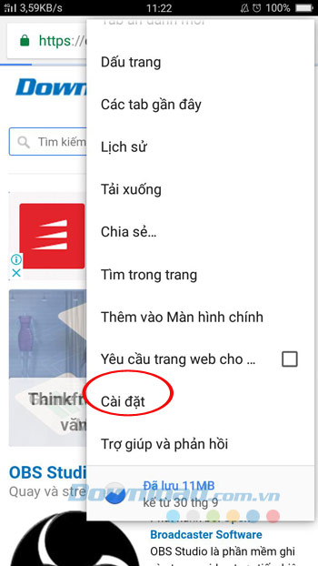 Cài đặt