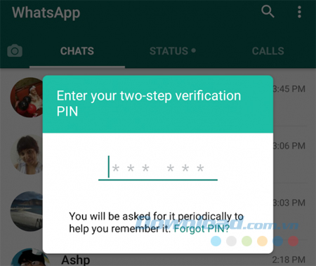 Bạn không thể bảo mật WhatsApp bằng mật khẩu