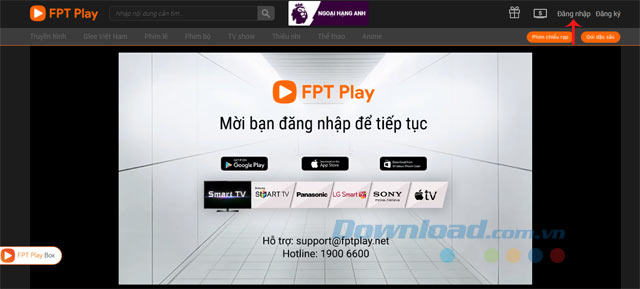 Đăng nhập FPT Play