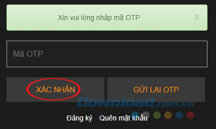 Nhập mã OTP