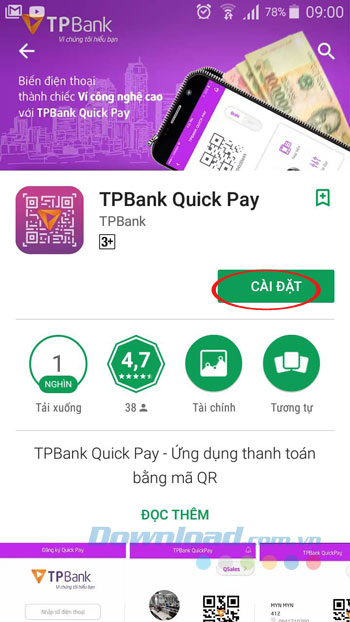 Cài đặt TPBank QuickPay