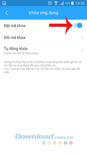 Tắt đặt mật khẩu