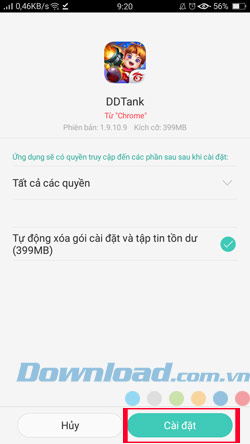 Cài đặt DDTank Android