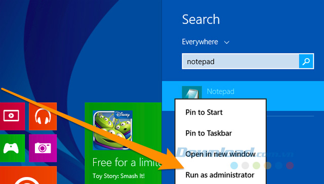 Mở File Host trên Windows 8