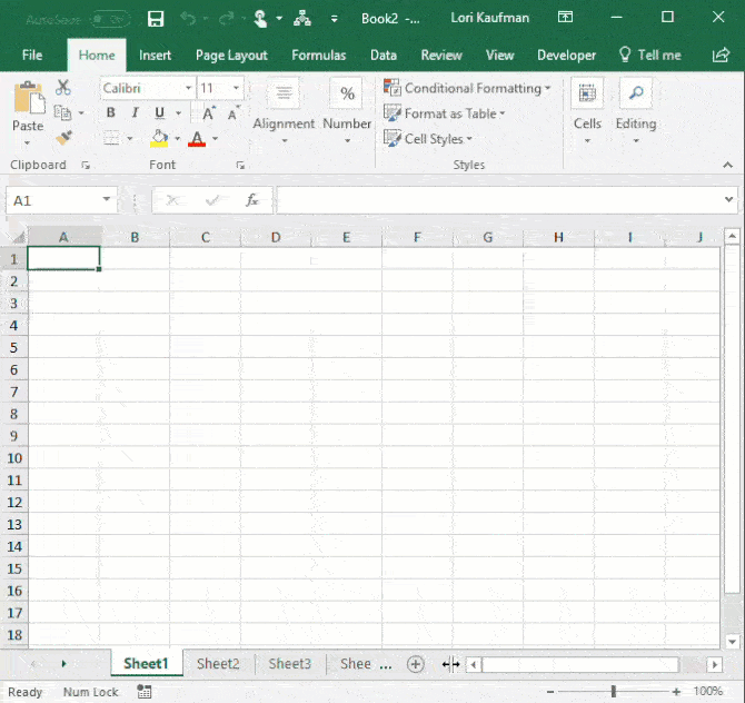 Mở rộng Tab Bar để xem nhiều Sheet hơn trên Excel