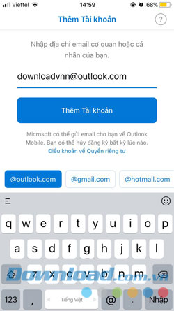 Đăng nhập và sử dụng Outlook