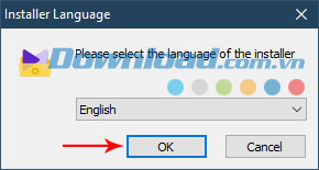 Lựa chọn ngôn ngữ cài đặt KMPlayer