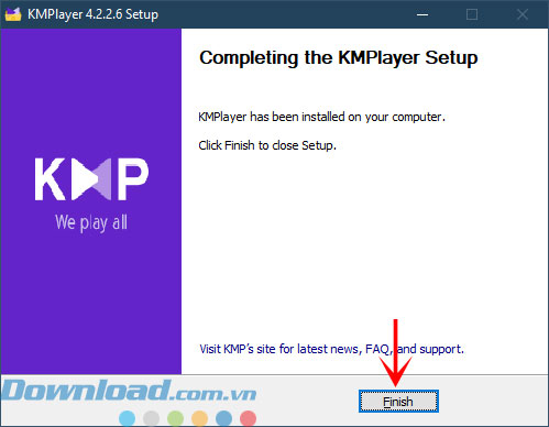 Giao diện cài đặt KMPlayer 