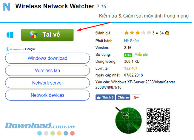 Hướng dẫn tải và cài đặt phần mềm Wireless Network Watcher