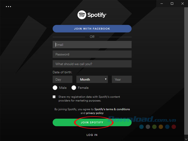 Sign up for a Spotify account