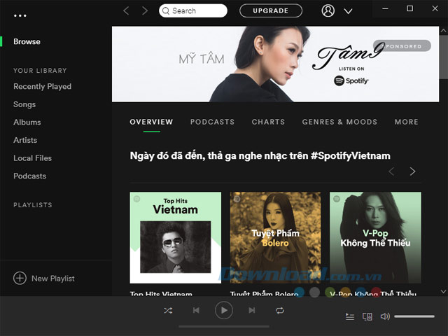 Spotify interface