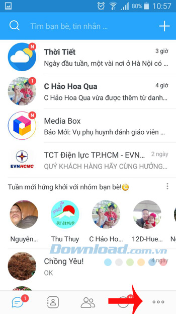 Giao diện Zalo