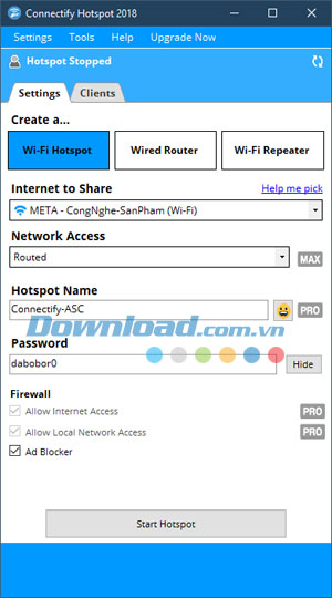 Đánh giá Connectify Hotspot: Dễ dàng tạo điểm truy cập Wi-Fi trên Windows
