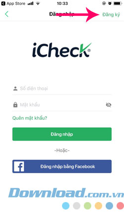 Tải về ứng dụng iCheck