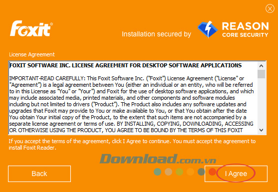 Đồng ý cài đặt Foxit Reader