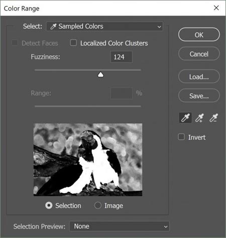 Chọn Chọn> Dải màu” src =”https://o.rada.vn/data/image/2018/07/08/Select-Color-PS-1.jpg”></p>
<p>Menu tiếp theo cung cấp cho bạn 2 cách để chọn màu.  Bạn có thể sử dụng công cụ <strong>Eyedropper</strong> để chỉ chọn một màu.  Điều này có nghĩa là bạn có thể nhấp một lần vào bất kỳ đâu trong hình ảnh và Photoshop sẽ tự động chọn tất cả các màu giống nhau trong pixel chính xác đó.</p>
<p><img class=
