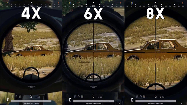 Scope6x trong game sinh tồn PUBG Mobile