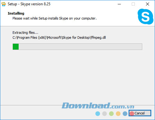 Quá trình cài đặt Skype