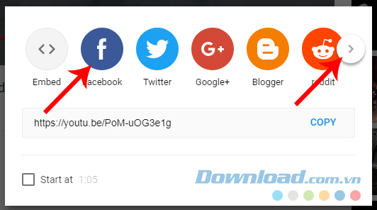 Chia sẻ video Youtube lên Facebook