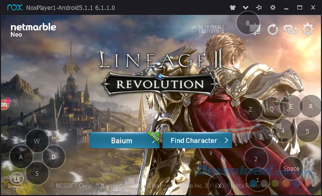 Giao diện game Lineage 2 revolution