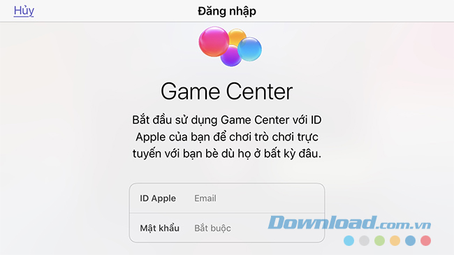 Đăng nhập tài khoản Apple