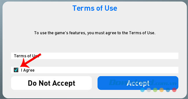 Chấp nhận các điều khoản của game pes 2019