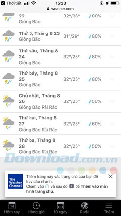 Cách hiển thị thông tin thời tiết trên màn hình khóa iPhone - Fptshop.com.vn