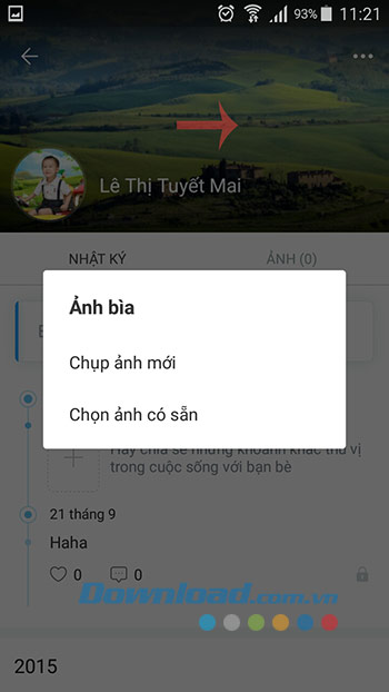 Đổi ảnh bìa