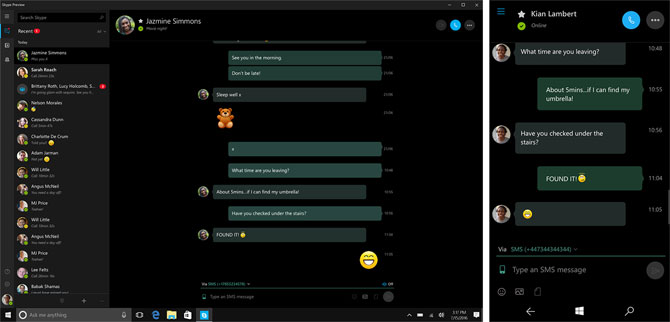 Skype Preview giới thiệu tính năng SMS Connect trên phiên bản mới