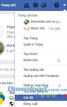 Cài đặt Facebook