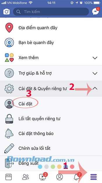 Cài đặt Facebook