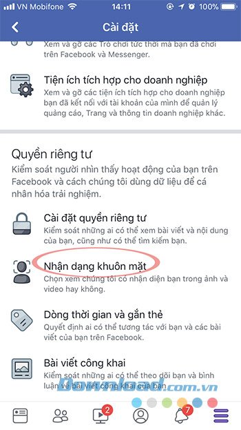 Nhận dạng khuôn mặt trên Facebook