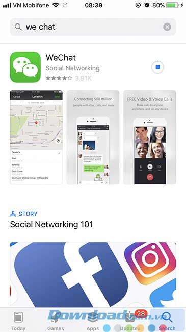 Download ứng dụng wechat