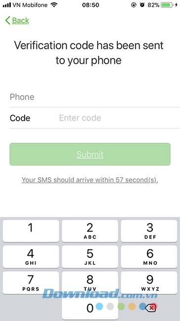 Điền code xác nhận