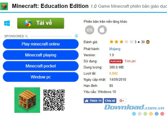 Tải Minecraft: Education Edition