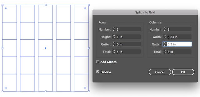 Tạo bảng trong Adobe Illustrator