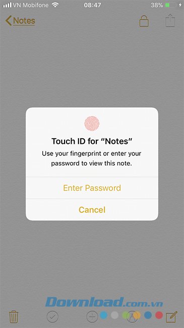 Sử dụng Touch ID