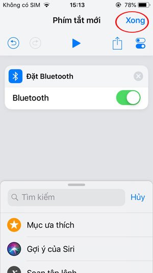 Shortcut Bluetooth