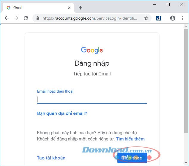 Đăng nhập Gmail