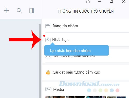 Zalo Lịch hẹn