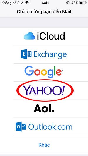 Nhập Yahoo mail