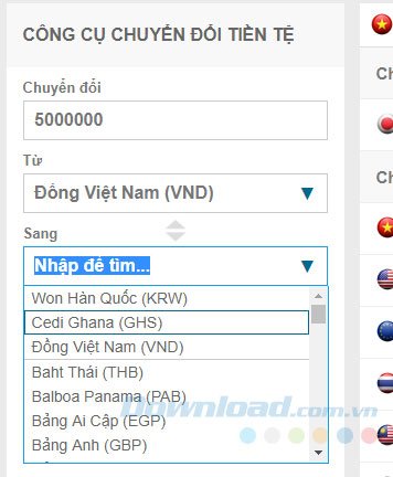 Tỷ giá Online