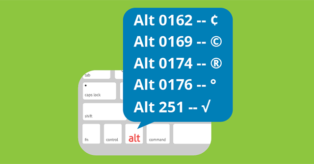 Có bao nhiêu kí tự đặc biệt Alt dấu cách có thể sử dụng trên bàn phím QWERTY?
