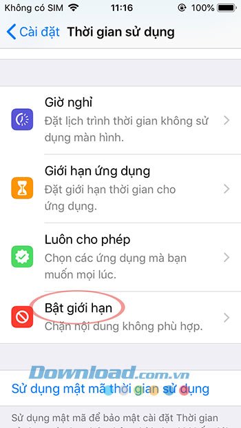 Bật giới hạn