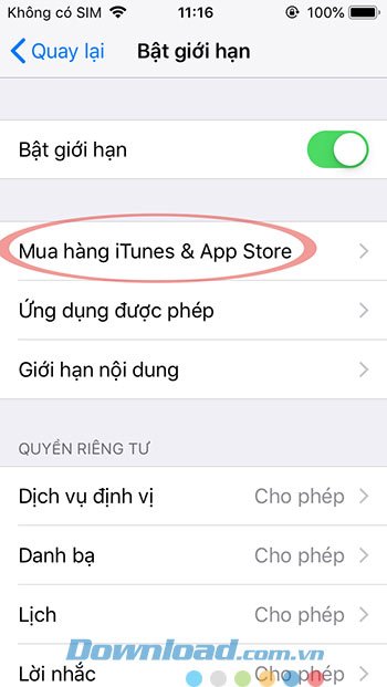 Mua hàng iTunes