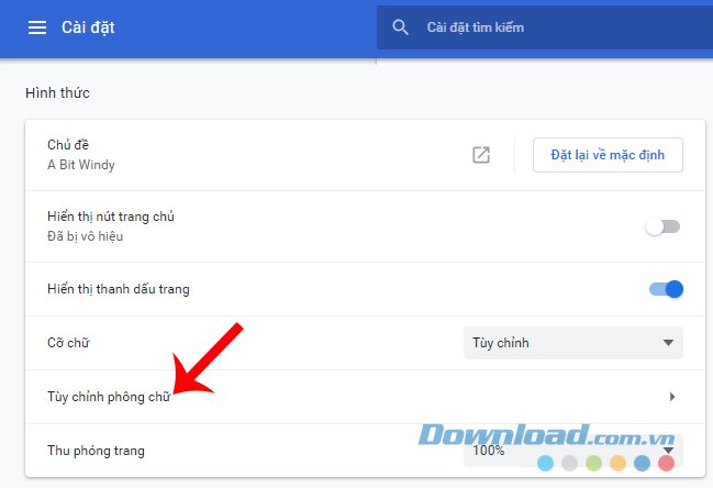 Hướng dẫn Thay đổi font chữ google chrome Bằng vài thao tác đơn giản