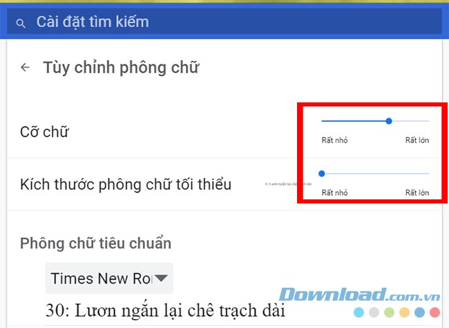 Đổi font chữ của trang web Chrome trở nên dễ dàng hơn bao giờ hết vào năm