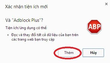 Xác nhận tiện ích mới